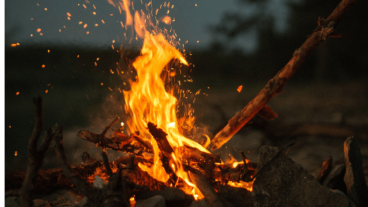 Photo of a bonfire