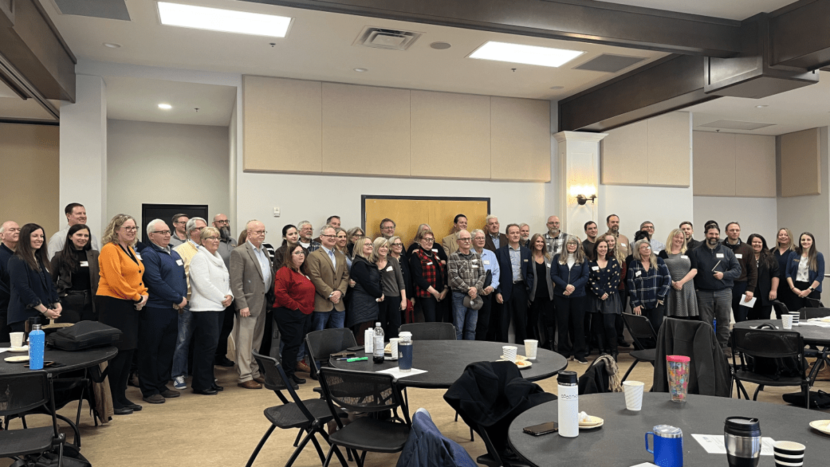 A photo of the municipal leaders that participated in the second municipal IWM workshop, hosted by the Town of Huntsville and the Township of Lake of Bays on November 28th.